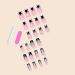 Buy BABALAL French Tip Press on Nails - Medium Square Black Pink 24Pcs 3D Star Charm Acrylic Fake Nails for Women & Girls - Buy Online on GoSupps.com