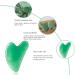 Gua Sha Facial Tool Natural Jade Stone Guasha Face Scraping Massager for Promotes Blood Flow Prevents Wrinkles Removes Toxins Green - Buy Online on GoSupps.com