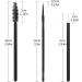 Canvalite 300 Pcs Disposable Mascara Wands, Lip Wands & Micro Applicators Set - 100 Pcs Each of Eyelash Brushes, Lipstick Wands & Makeup Brushes in Black - Buy Online on GoSupps.com