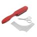 Beatifufu 1 set Gloss Cloth Handy Trimming Grooming Tool Age Mustache Brush Lip Bag Straight Scissor Useful