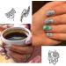 Boho Retro Black Nail Stickers - 13 Sheets Water Transfer Decals for Women | Feather Design DIY Nail Art Supplies - Buy Online on GoSupps.com