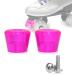 VNAKER Pink PU Rubber Roller Skate Toe Stoppers 1 Pair with Screws - for Smooth and Controlled Stops - Buy Online on GoSupps.com