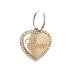 Custom Engraved Personalized Rose Gold-Plated Medium Heart Rhinestones Pet Jewelry Cat Dog ID Tag for Casual Use