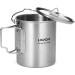 Lixada 750ml Stainless Steel Camping Cup Pot with Foldable Handles and Lid - Ideal for Outdoor Camping, Hiking, and Backpacking - Buy Online on GoSupps.com