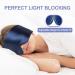 Luxury Mulberry Silk Sleep Mask - Adjustable Eye Cover for Men & Women | Soft Blackout Design | Perfect for Back & Side Sleepers | Marine Blue - Buy Online on GoSupps.com