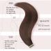 Hotlulana 20 Chocolate Brown & Dark Red Brown Balayage Tape Extensions - 100% Real Hair 40pcs Skin Weft Invisible #4/4/33 - Buy Online on GoSupps.com