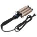 3 Barrel Curling Iron Wand - Hair Waver Curler Styling Tool | Gold 110-240V with LCD Display | Suitable for All Hair Types - Buy Online on GoSupps.com