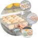 Gadpiparty Egg Storage Box Food Containers Fridge Refrigerator Hanging Egg Drawer Multifunction Egg re-usable White 30.5X20X8.5cm - Buy Online on GoSupps.com