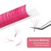 Buy Cris lashes Pink Self-Fan Eyelash Extensions | Ombr Pink 0.07 D Curl 13mm Colored Silk Lashes | International Shipping - Buy Online on GoSupps.com