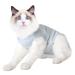 Dotoner Cat Professional Recovery suit surgical recovery shirt for belly wounds Bandage cone Alternative for cats after surgery medical suit soft pet clothing indoor (blue l) l (1 Pack) light blue