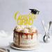 GotGala Congrats Grad Cake Topper Gold Glitter Graduation Cake Topper for 2022 Graduation Grad Party Decorations Supplies - Buy Online on GoSupps.com