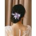 IYOU Mermaids Wedding Hair Clip Purple Pearl Leafs Hair Barrette Bridal Bridesmaid Hair Accessories for Women and Girls - Buy Online on GoSupps.com