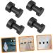 Hemobllo 4pcs Hooks Bathroom with Mounted Waterproof Home Premium Practical Mount Household Screws Towels 2.9X1.8CM Black - Buy Online on GoSupps.com