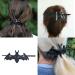 Fashionable Black Bat Hair Clip Sturdy and Stylish Fits Any Occasions for Trendy Women's Ladies Casual Wear Hairstyles - Buy Online on GoSupps.com