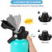 QIMUKKX Auto Flip Lid for Hydro Flask Wide Mouth - Replacement Lid for 12-64oz Bottles - Fits Simple Modern, Takeya, Iron Flask & More - Button Lock Spout Lid Included - Buy Online on GoSupps.com