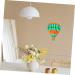 STOBAZA Iron Hot Air Balloon Outdoor Wall Hanging Home Ornament Wall Art Decors Household Child Interior 20.6x26.5x0.5cm As Shown3 - Buy Online on GoSupps.com