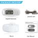 Gzvxuny 3D Pedometer with Clip and Strap USB Rechargeable Step Counter Accurate Simple Walking Step Counter Daily Target Monitor Exercise Time White - Buy Online on GoSupps.com