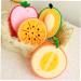 AMOYER 3 Pcs Cartoon Bath Sponge Set | Fruit Shape Cleaning Sponges for Kids & Adults | Fun Bathroom Accessories - Buy Online on GoSupps.com