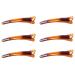 Numblartd hair clips with duck beak teeth made of plastic for women brown crocodile terminals for professional hairdressing salons non-slip hair clips DIY accessories (length 9.5 cm)
