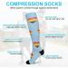 ACWOO Compression Socks - 6 Pairs Colorful Long Tube Non-Slip Flight Socks for Men & Women - Ideal for Sports, Pregnancy, Travel - L-XL Multi-color - Buy Online on GoSupps.com