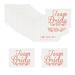 Naler 18pcs Team Bride + 2pcs Bride Flash Tattoos Bachelorette Party Temporary Tattoos for Bridal Shower Wedding Party Favor Decorations - Rose Gold