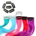 18 Inch Curly Hair Clip Extension - Colorful Pink Blue Synthetic Wig for Women & Girls - Buy Online on GoSupps.com