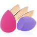 2Pcs Makeup Sponges Foundation Blending Beauty Sponge with Face Scrubber  Dry & Wet Use for Powder Cream or Liquid Application  Multicolor Makeup Blender Set 2 Pcs-A