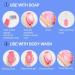 Silicone Bath Body Brush Set - Exfoliating Back Scrubber & Body Cleansing Brush - 2 Pack - Buy Online on GoSupps.com