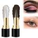 Lipstick eyeliner Long Wear Gel Eyeliner Rationalu Gel Eyeliner Rational Eye Stick Rational Eyeliner Stick Black Eyeliner Cream Waterproof Smudge Proof Liquid Eyeliner Pen Silver+dark Brown
