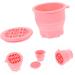 SKISUNO Makeup Brush Cleaning Bowl Retractable Silicone Scrub Cup Drying Rack Brush Makeup Tool Cleaner Beauty Tool Cleaning Bowl Multifunction Silica Gel Storage Rack Makeup Brush Cleaner 9.20X9.20X8.60CM Pink - Buy Online on GoSupps.com