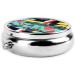 Geometric Patterns Round Pill Box - 3 Compartments Portable Organizer for Purse & Pocket | Travel Friendly - Buy Online on GoSupps.com