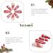 Vatocu Christmas Snowflake Glitter Press on Nails - 24pcs Long Ballerina Fake Nails for Women and Girls - Buy Online on GoSupps.com