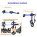 2 Wheels Dog Cart Pet Wheelchair for Hind Legs Rehabilitation Adjustable Dog Wheelchair for Handicapped Aluminum Pet Exercise Wheels - Easy Assemble Medium - Buy Online on GoSupps.com