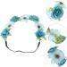 Beaupretty Flower Wreath Women Girls Headband Floral Garland Bridal Headband Crown Bohemia Headdress for Festival Wedding (Mint Green) - Buy Online on GoSupps.com
