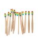 Eco-Friendly Bamboo Toothbrushes 6 Pack - Wooden Charcoal Bristle Dental Care - Buy Online on GoSupps.com