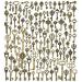 JIALEEY 125 PCS Vintage Skeleton Key Set Charms  Mixed Antique Style Bronze Brass Key Set Charms for Pendant DIY Jewelry Making Wedding Party Favors