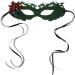 Elegant Green Masquerade With Bowknot And Rhinestones For Christmas Party Stylish Half Face ForestTheme Fashion Shows - Buy Online on GoSupps.com