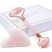 Jade Roller Gua Sha Facial Tools Set - Rose Quartz Stone Face Neck Body Guasha Board Face Roller Massager Muscle Relaxing Relieve Wrinkles(Pink) - Buy Online on GoSupps.com