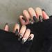 Huil artificial nails false nails black frosted full nail manicure parts wear manicure artificial nails.Fingernail stickers can be reused