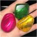 Natural Crystal Rough Natural 3 Pieces of Glaze Cast Irregular Colored Stones - Buy Online on GoSupps.com