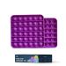 Lyft Livin Teether Push Pop Silicone Toys for Babies Toddlers |Adults| Relief Sensory Poppers Fidget Helps Improve Motor Skill Memory & Autism for Preschool Crawling Baby Kids- Purple Square