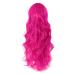 MapofBeauty 70cm Long Curly Wig for Women - Carmine Pink Curly Hair - Best Quality & Fast International Shipping - Buy Online on GoSupps.com