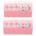 CALLARON Lot de 2 Taille-crayons 5 Trous pour Sourcils Eyeliner et Crayons L vres Manuel avec Couvercle Plastique Pointe Longue Portable et Polyvalent Format de Poche Rose Outil