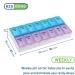 EZY DOSE Weekly Pill Organizer & Planner - Contoured Bottom for Easy Pill Removal, Large Blue/Purple AM/PM - 1 Count - Buy Online on GoSupps.com