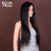 Buy 26 Inch Human Hair Lace Front Wig - Brazilian Virgin Remy Hair 150% Density Free Crown Smooth Black Hair for Women - Buy Online on GoSupps.com