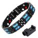 Magnnet hard band men titanium steel magnet bracelet healing men with ultra strength of magnets adjustable bracelet with distant tool and jewelry gift box black black