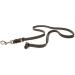 Copcopet - Dog leash black made of premium cowhide - soft drag line for dogs with chroma carabiner - braided fat leather line without hand loop - dogs accessories made in Germany (3m x 10mm) 3 m x 10 mm black