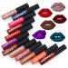 Lipgloss-12 Colors Set Waterproof Long Lasting Madly Matte Lipgloss Liquid Lipstick Beauty Makeup Cosmetics