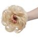Scrunchy Bun Updo Hairpiece | Wavy Curly Messy Hair Bun Extension | Gold Blonde Mix Bleach Blonde Chignon - Buy Online on GoSupps.com