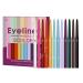 Generisch Set of 12 colored kohl eyeliner pencils - Waterproof - Matte - Long-lasting - 0.2g per pencil - Rainbow colors - For carnival stage makeup wedding